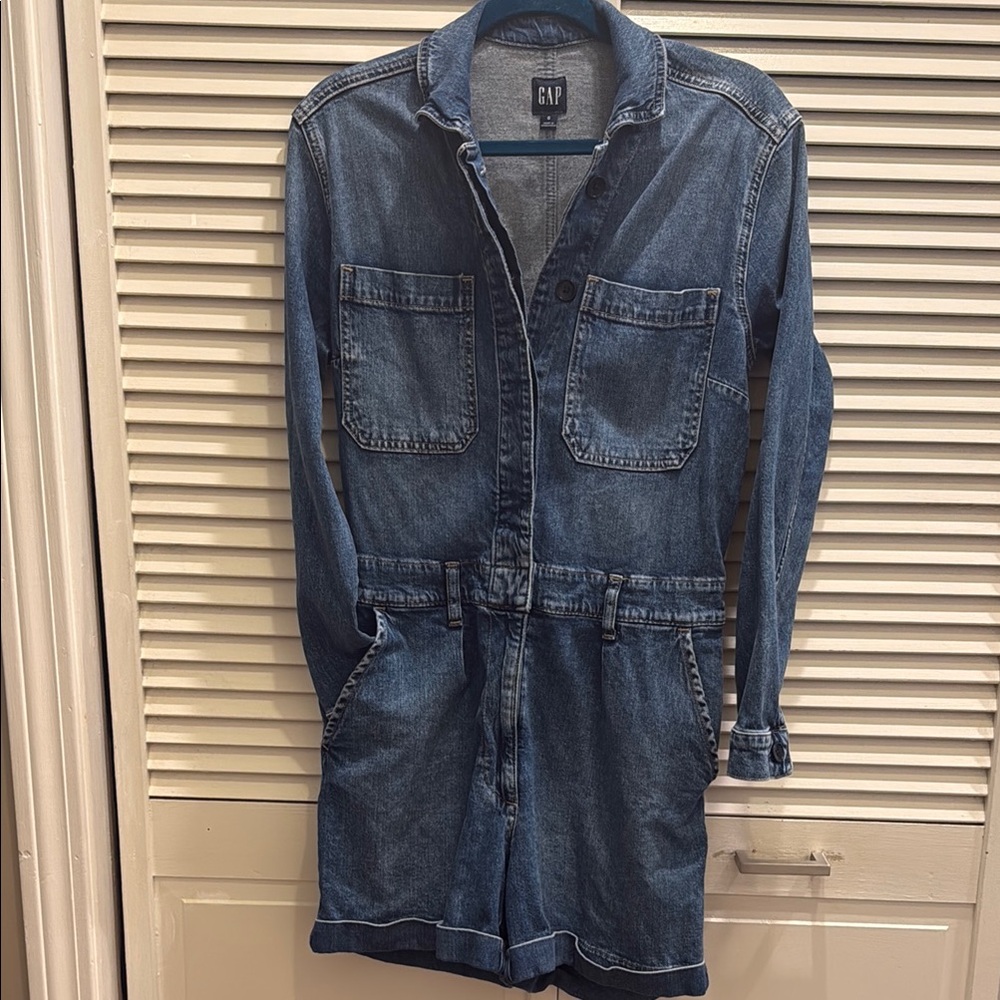 GAP Blue Denim Utility Romper